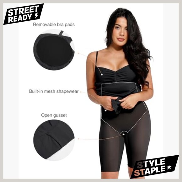 Lace Mermaid Maxi Dress with Built-In Shapewear Formal Evening Gown - Picture 3 of 7